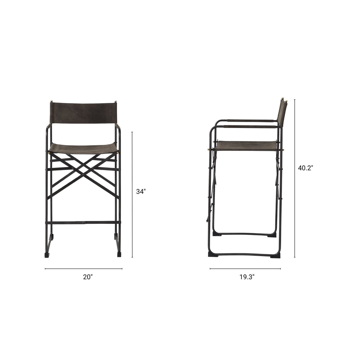 Direttore Upholstered Seat Counter Stool