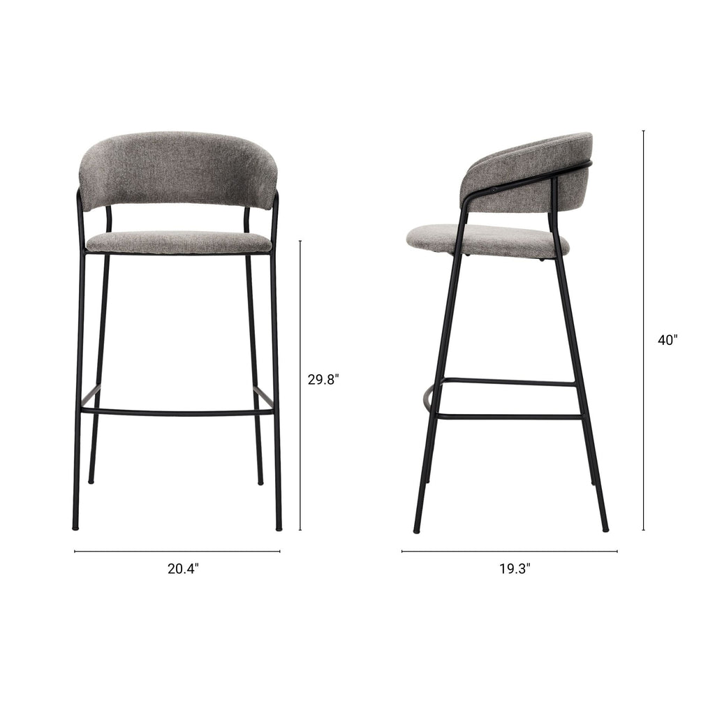 Carolyn Fabric Seat Bar Stool