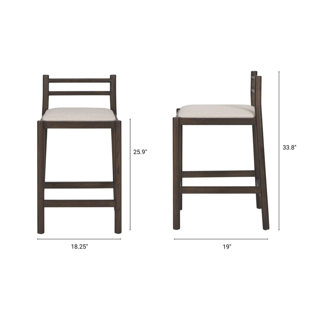 Sam Fabric Seat Counter Stool