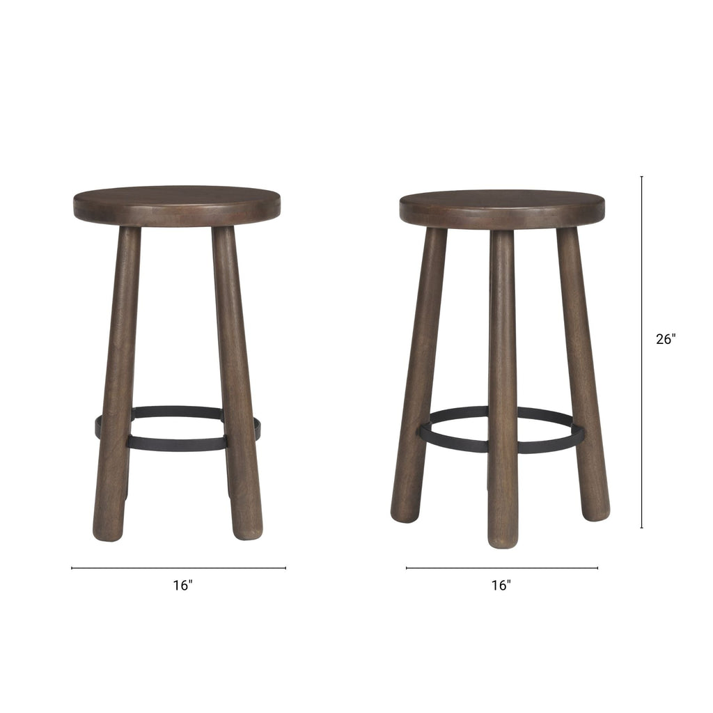 Weldon Wood Seat Stool
