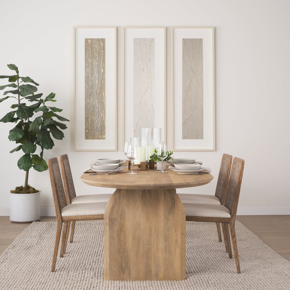 Clara Light Brown Cane Back Dining Chair