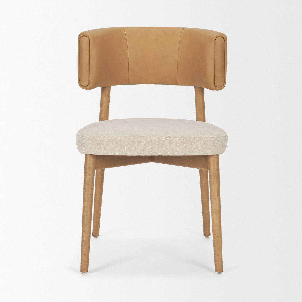 Motley Curve Leather Dining Chair