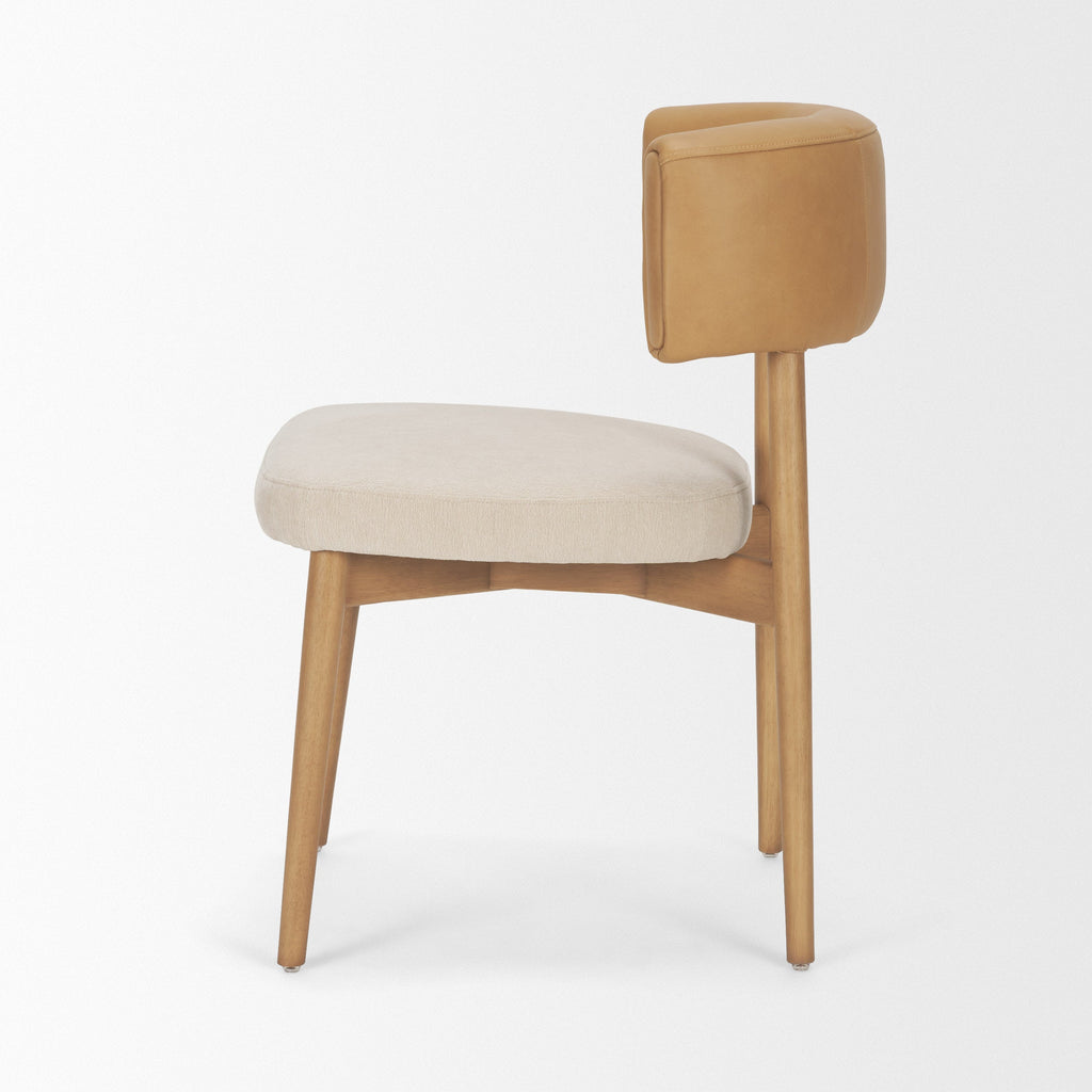 Motley Curve Leather Dining Chair