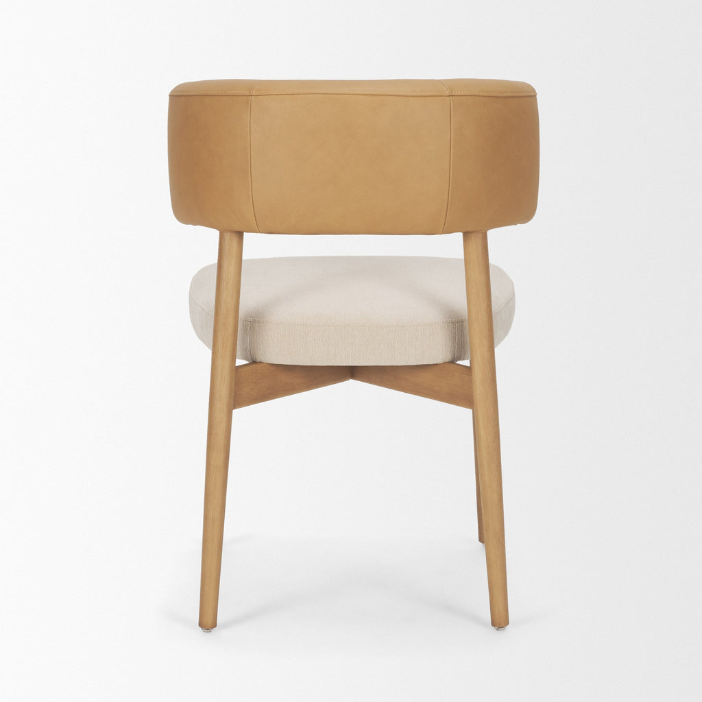 Motley Curve Leather Dining Chair