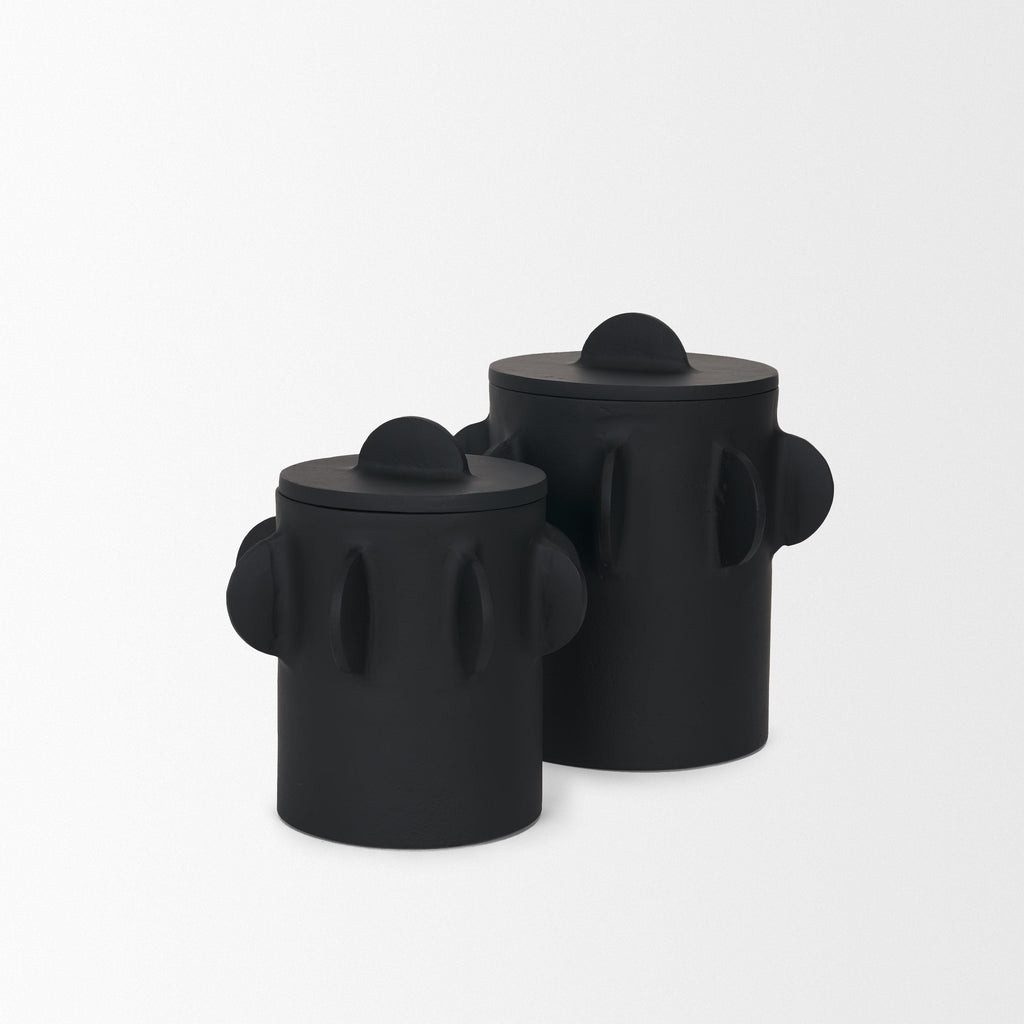 Deacon Decorative Black Canister