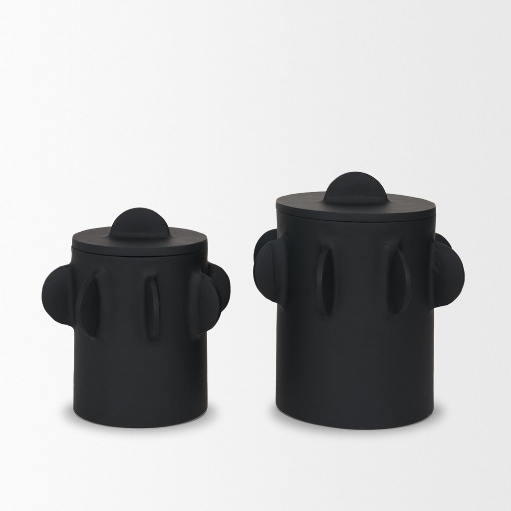 Deacon Decorative Black Canister