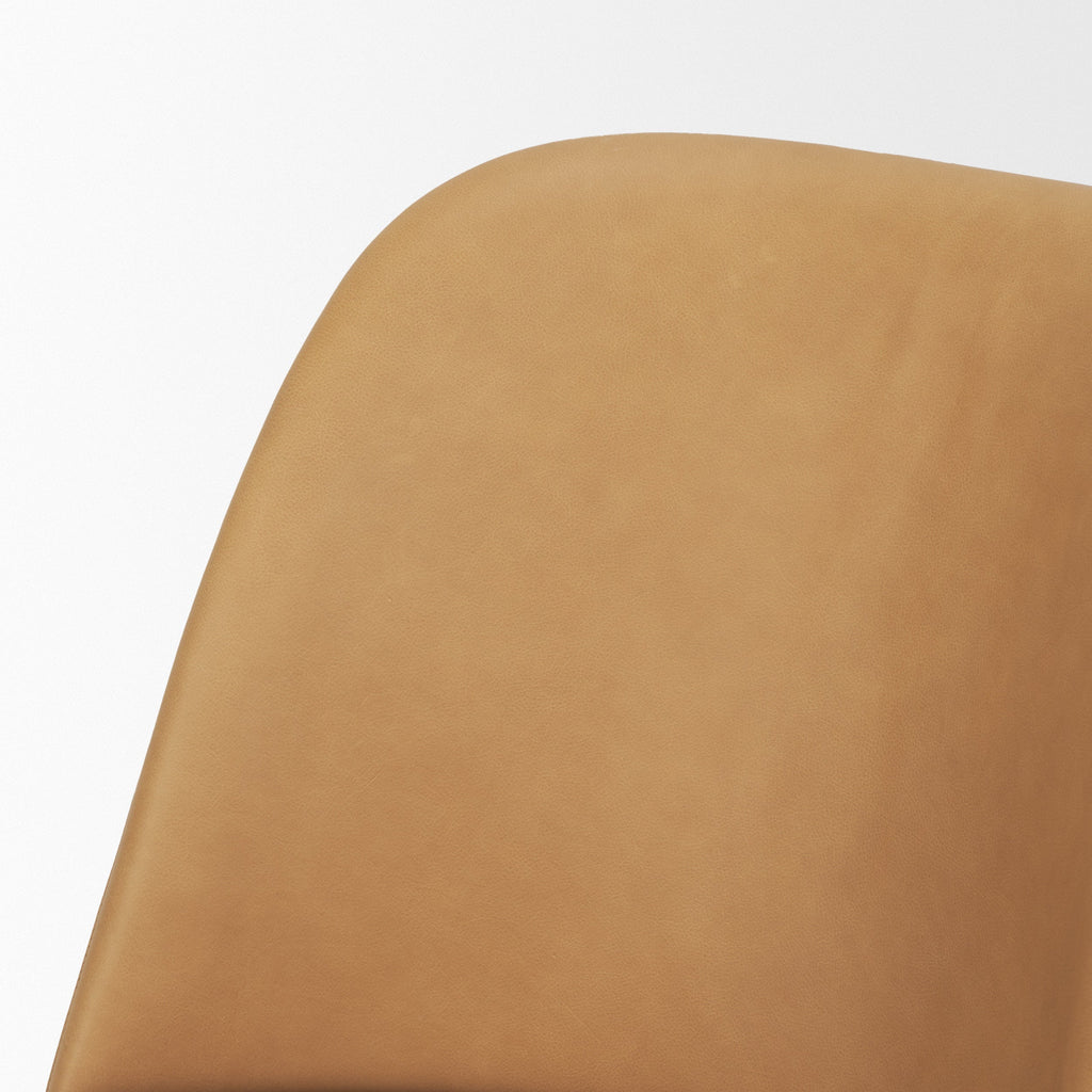Abbie Curve Leather Contract-Grade Dining Chair