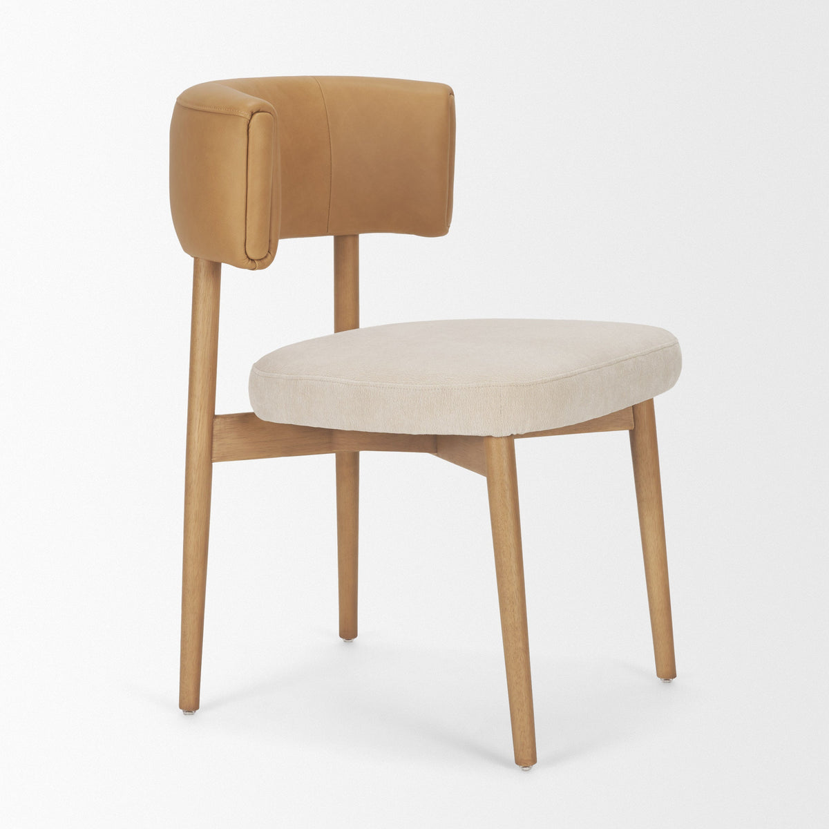 Motley Curve Leather Dining Chair