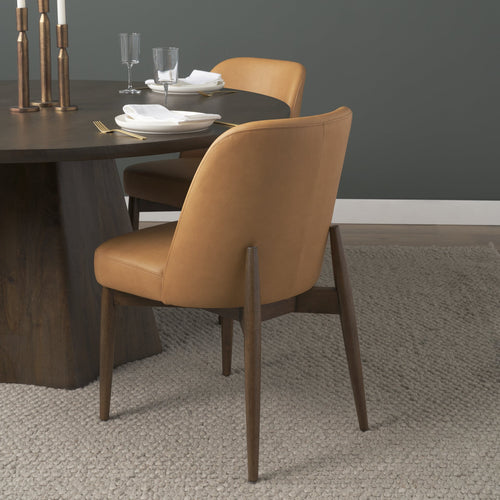 Abbie Curve Leather Contract-Grade Dining Chair