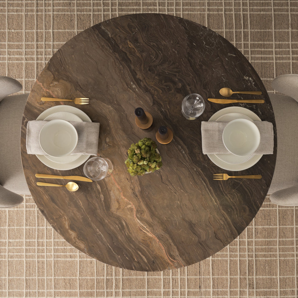 Allyson 42" Round Marble Dining Table