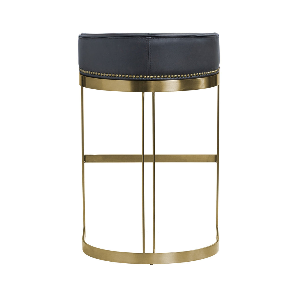 Hollyfield Leather Seat Commercial-Grade Bar Stool