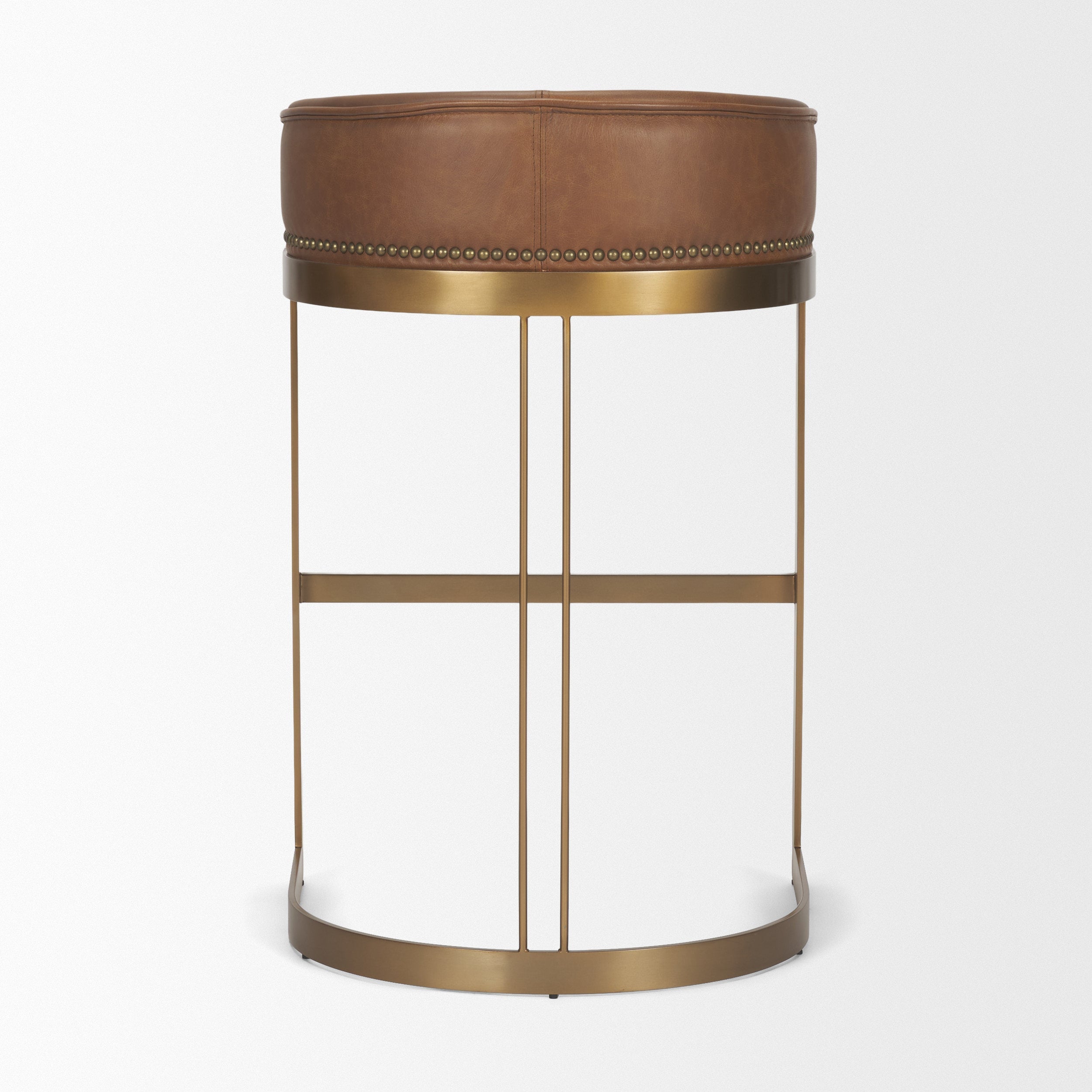 Hollyfield Leather Seat Commercial-Grade Bar Stool