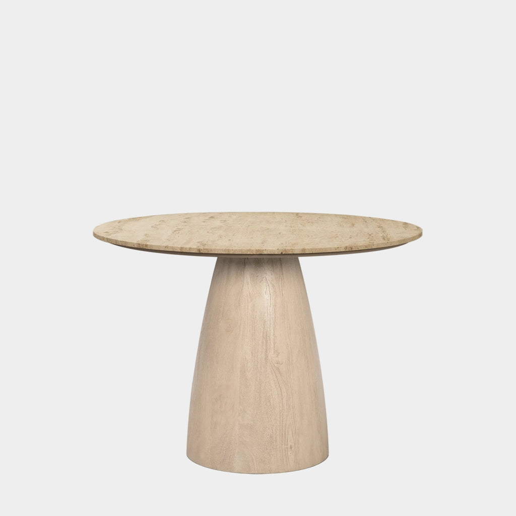 Allyson 42" Traavertine Dining Table