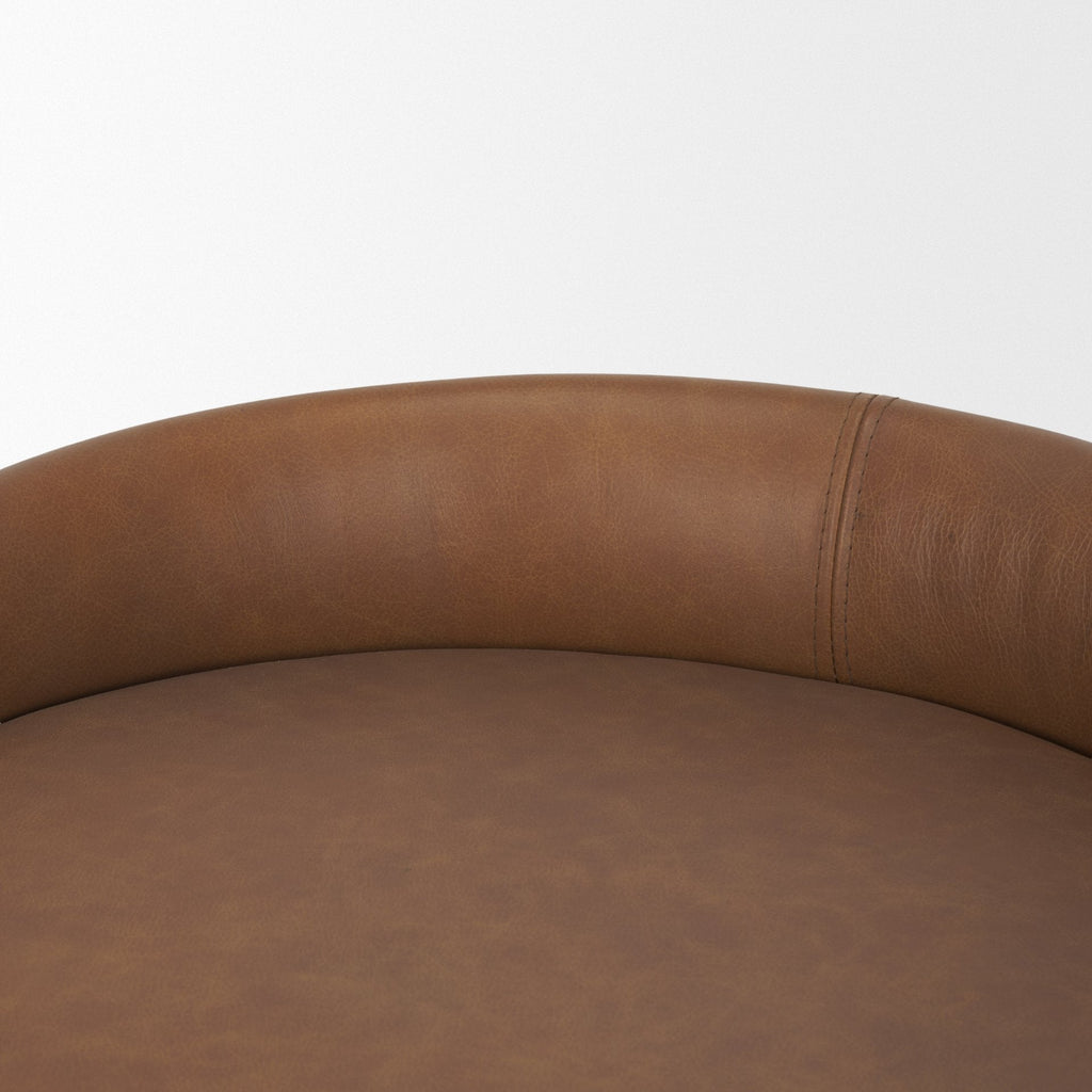 Hollyfield Leather Seat Counter Stool