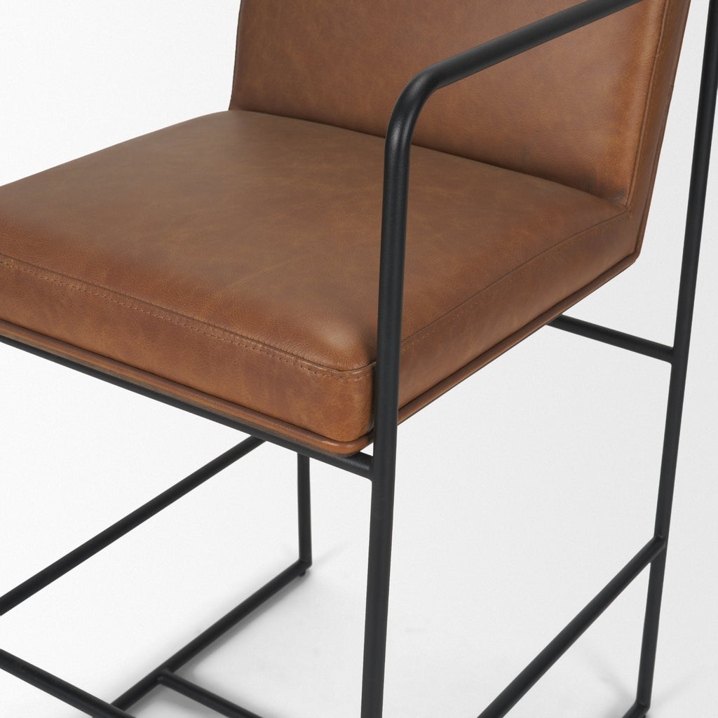 Stamford Leather Counter Stool