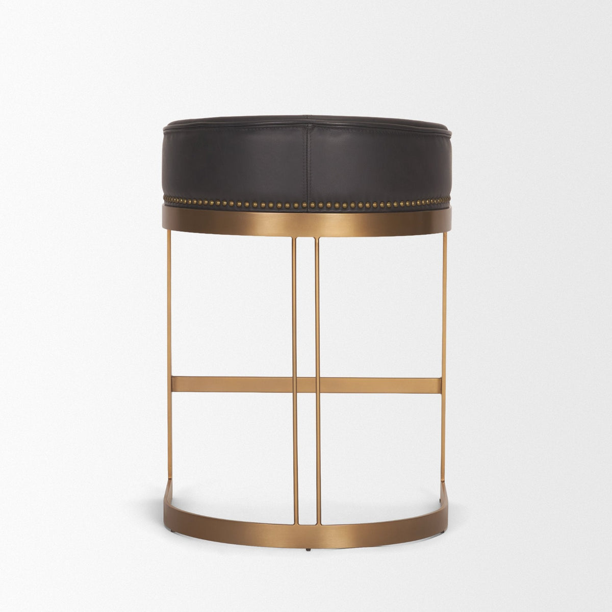 Hollyfield Leather Seat Counter Stool