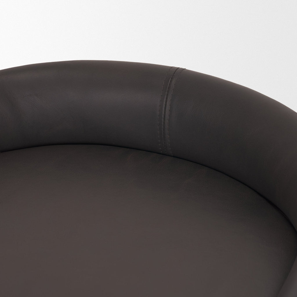 Hollyfield Leather Seat Counter Stool