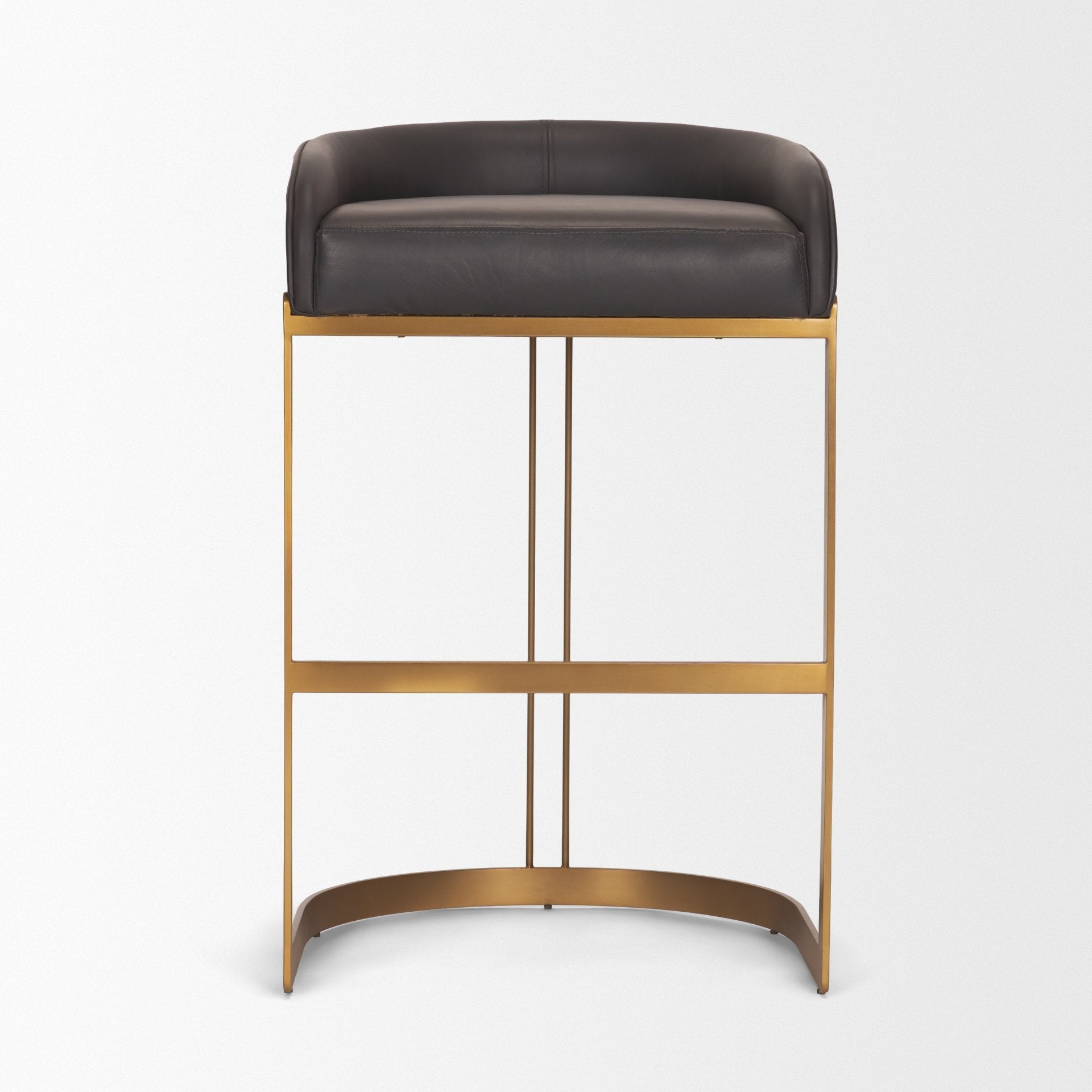 Hollyfield Leather Seat Commercial-Grade Bar Stool