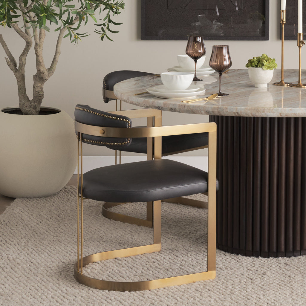Hollyfield Leather Contract-Grade Dining Chair