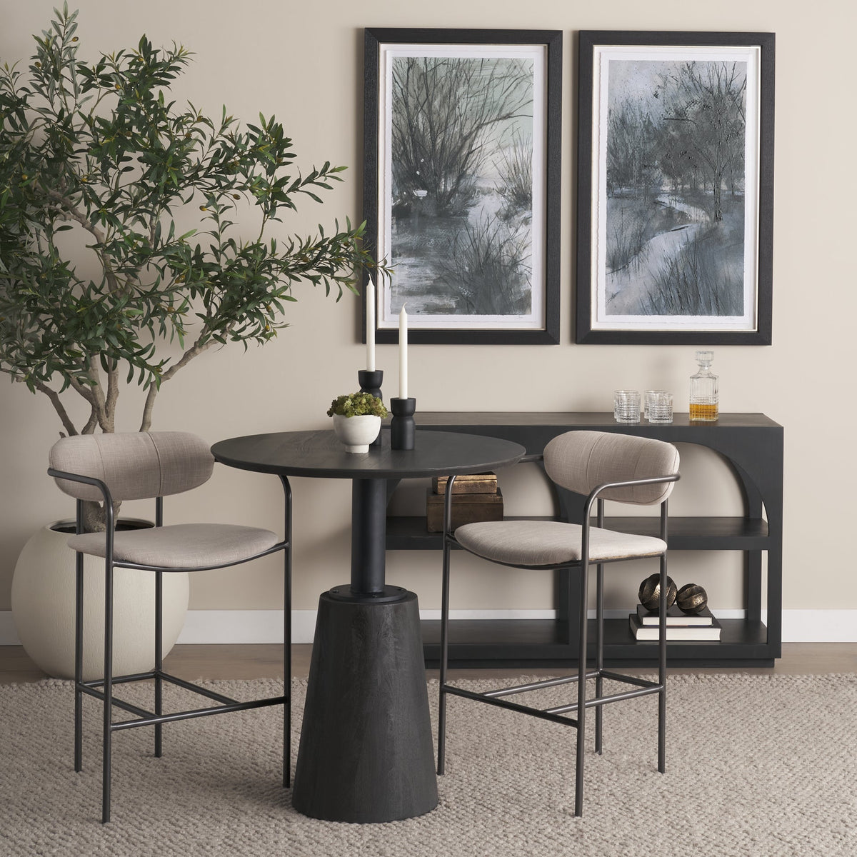 Parker Upholstered Counter Seat Stool