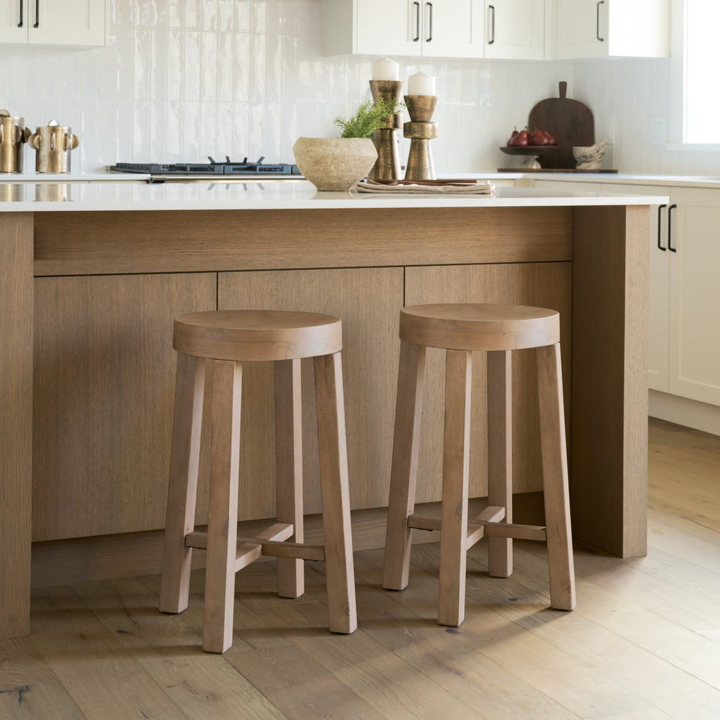 Brahma Wood Seat Counter Stool