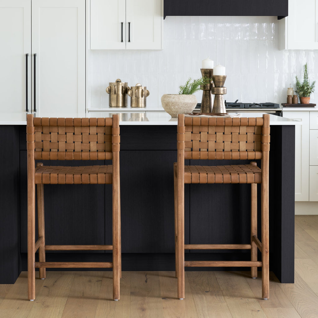 Shane Leather Seat Counter Stool