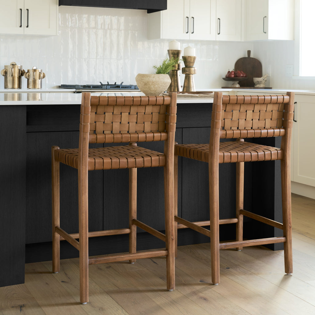 Shane Leather Seat Counter Stool