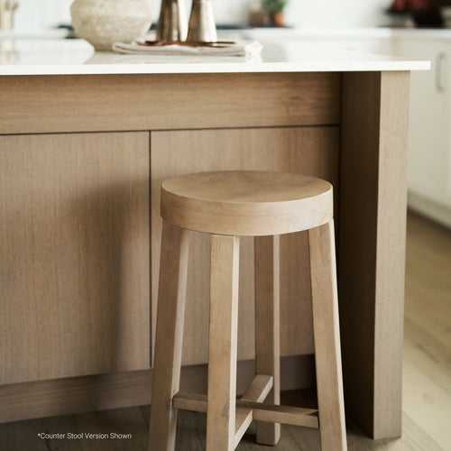 Brahma Wood Seat Bar Stool