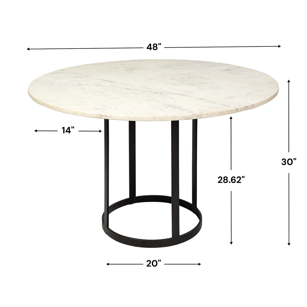 Tanner 48" Round Dining Table