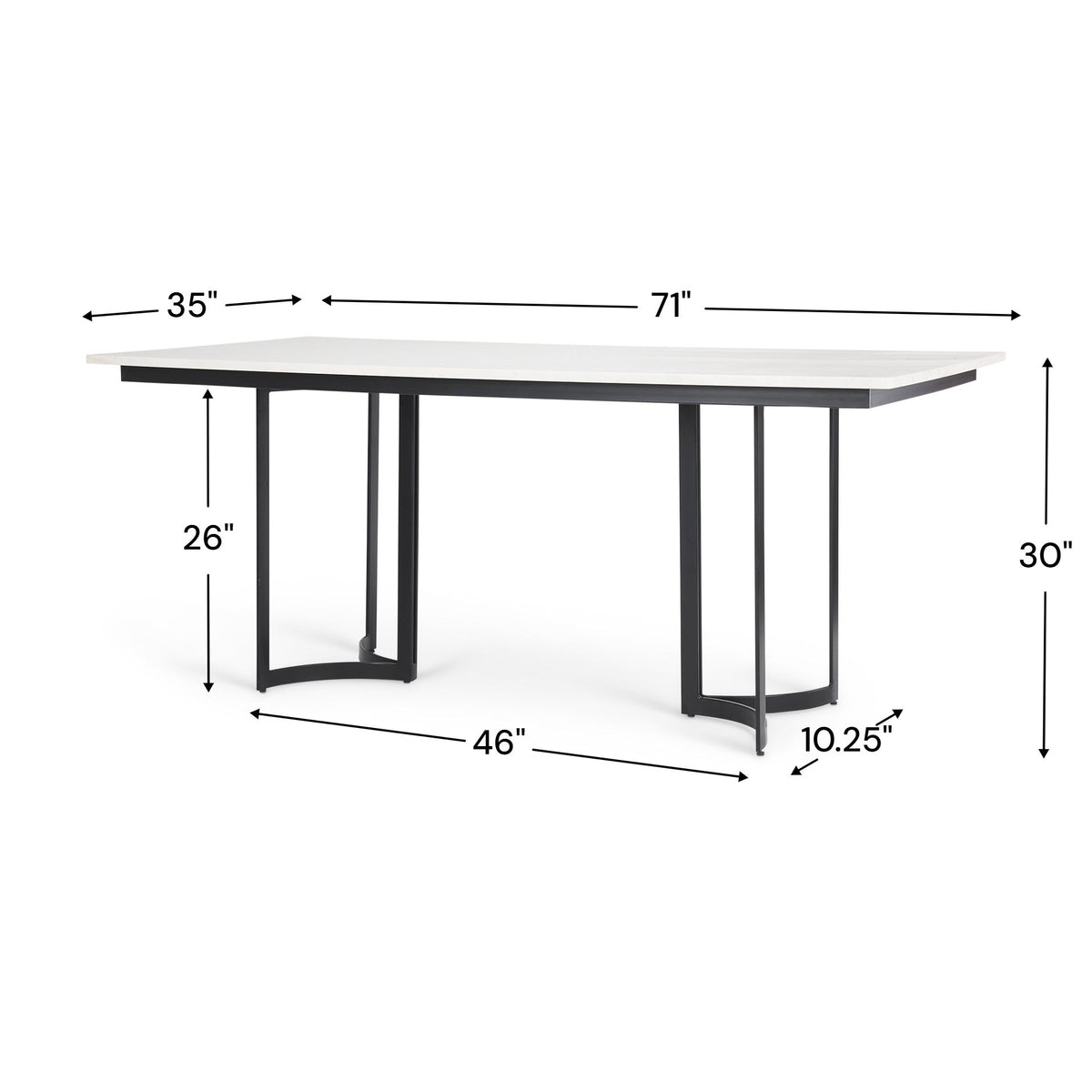 Tanner 71" Rectangle Dining Table