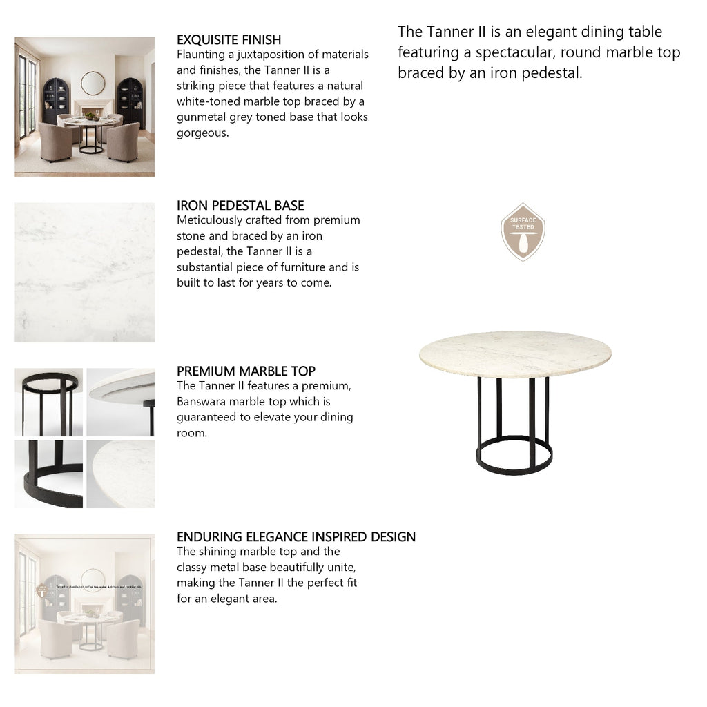 Tanner 48" Round Dining Table