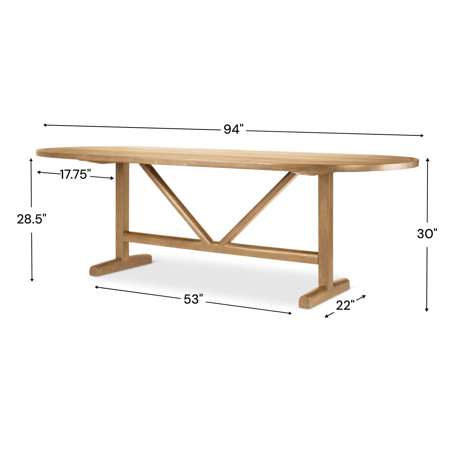 Viktor 94" Dining Table