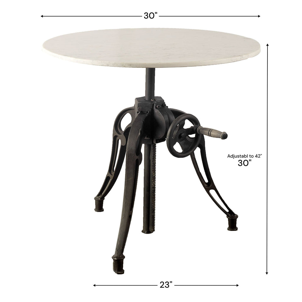 Emslie 30" Round Marble Dining Table
