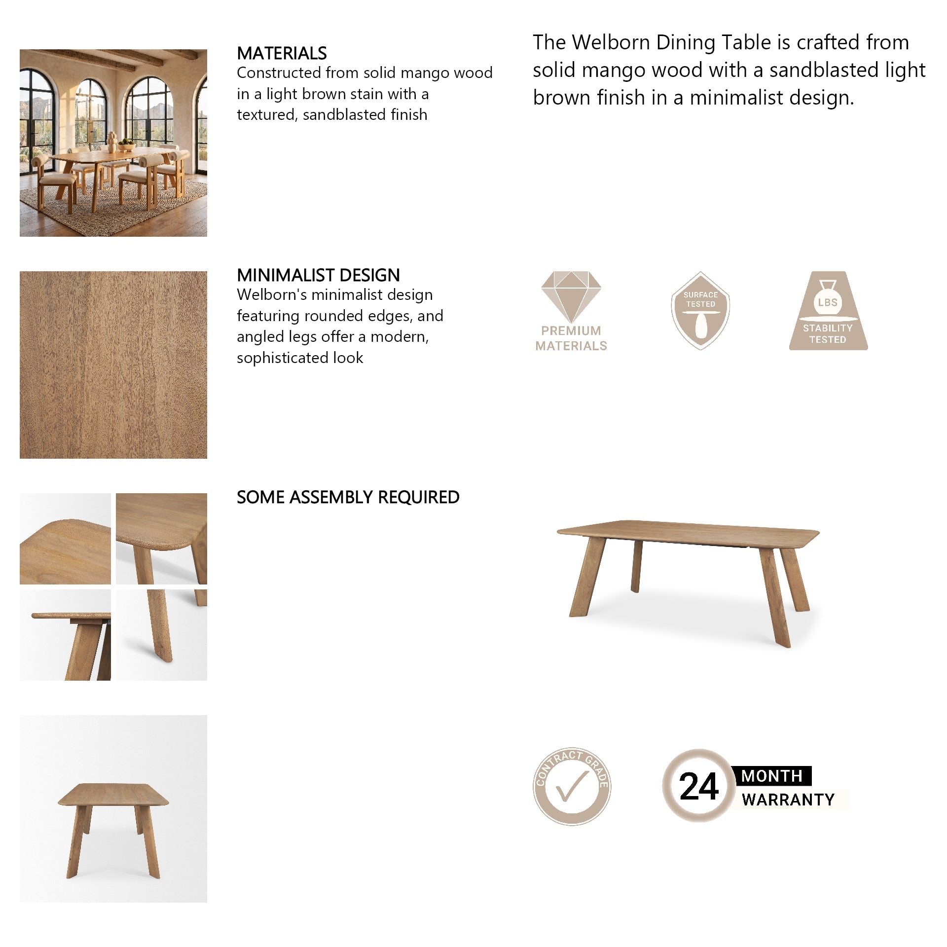 Welborn 84" Dining Table