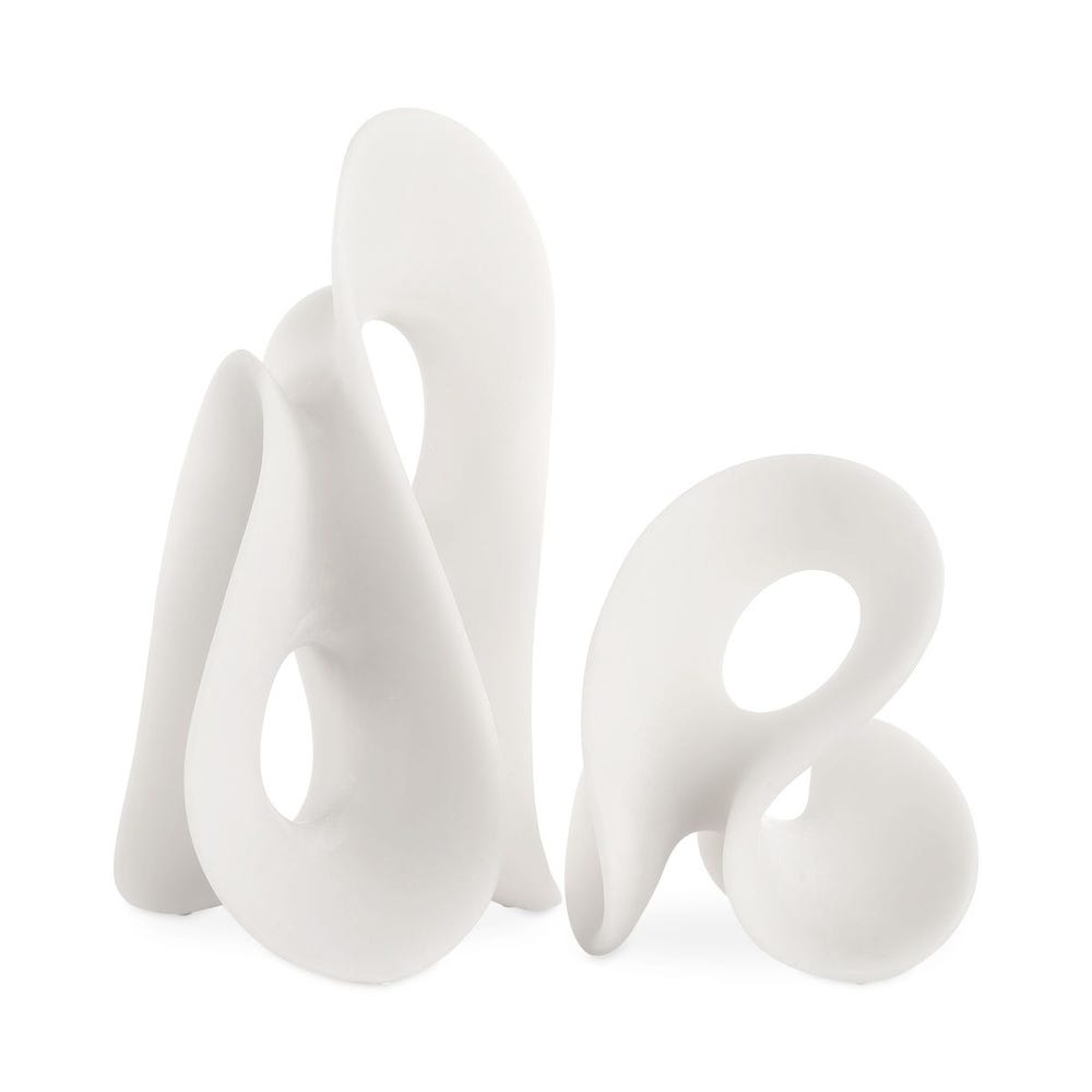 Silent Wave Outdoor Sculptures, S/2