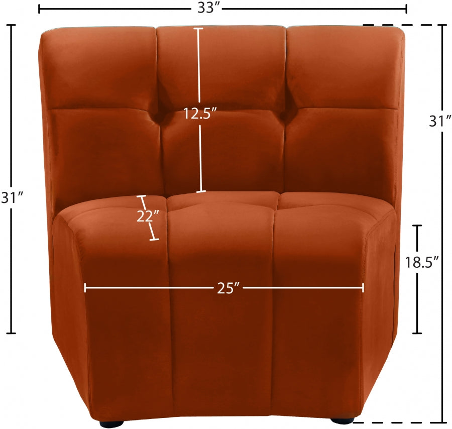 Limitless Velvet Upholstered Modular Chair