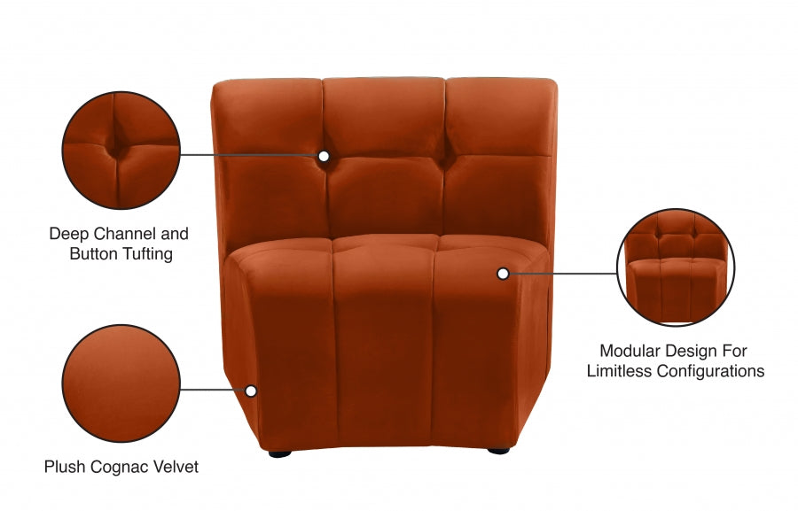 Limitless Velvet Upholstered Modular Chair