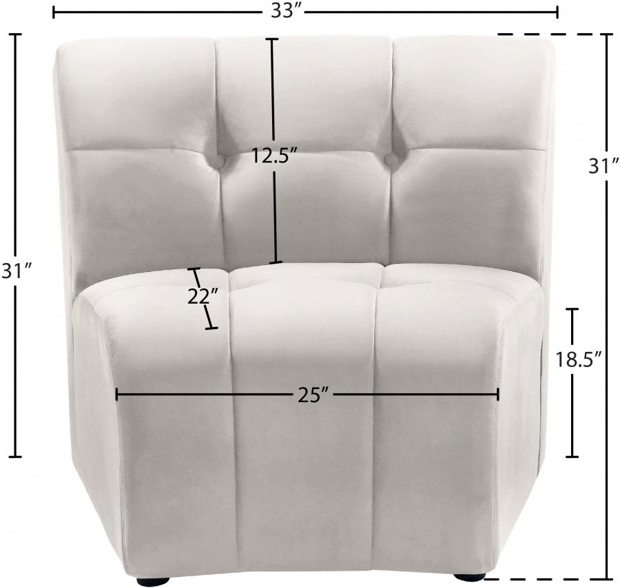Limitless Velvet Upholstered Modular Chair