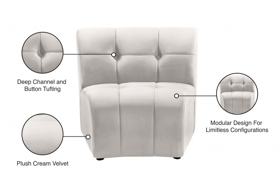 Limitless Velvet Upholstered Modular Chair