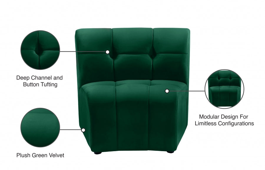 Limitless Velvet Upholstered Modular Chair