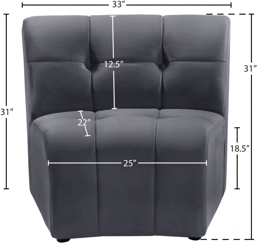 Limitless Velvet Upholstered Modular Chair