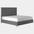 Lucille 78" King Bed in Grey and Silver