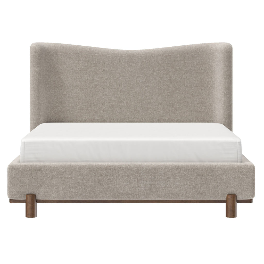 Isadora 60" Queen Platform Bed in Dark Beige