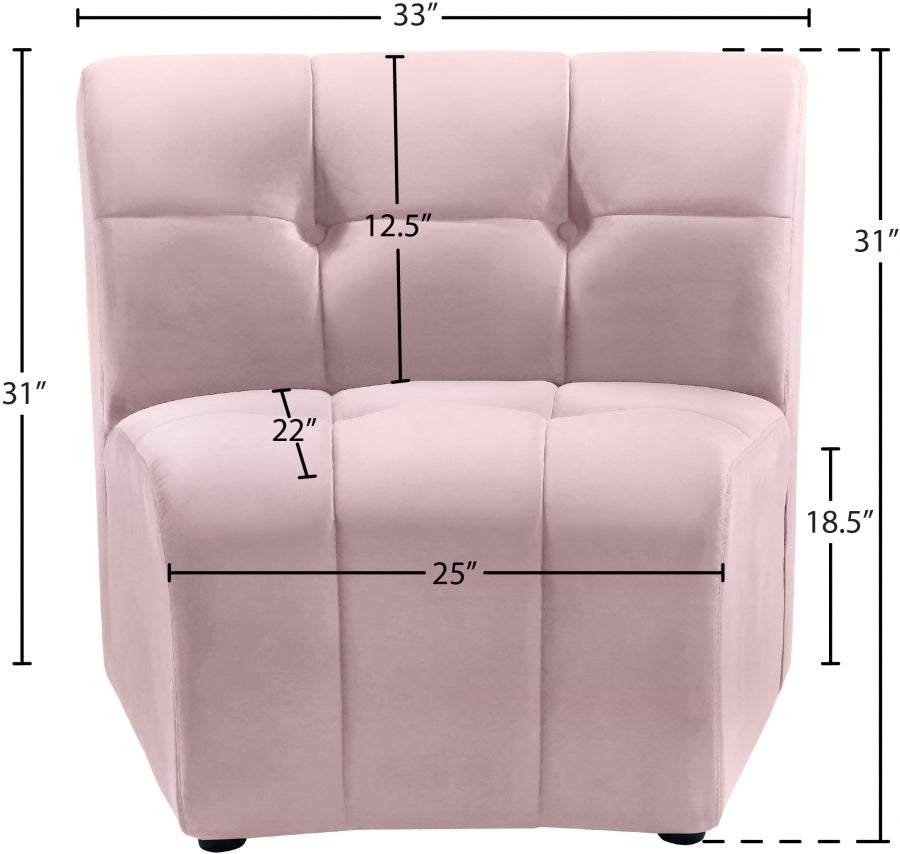 Limitless Velvet Upholstered Modular Chair