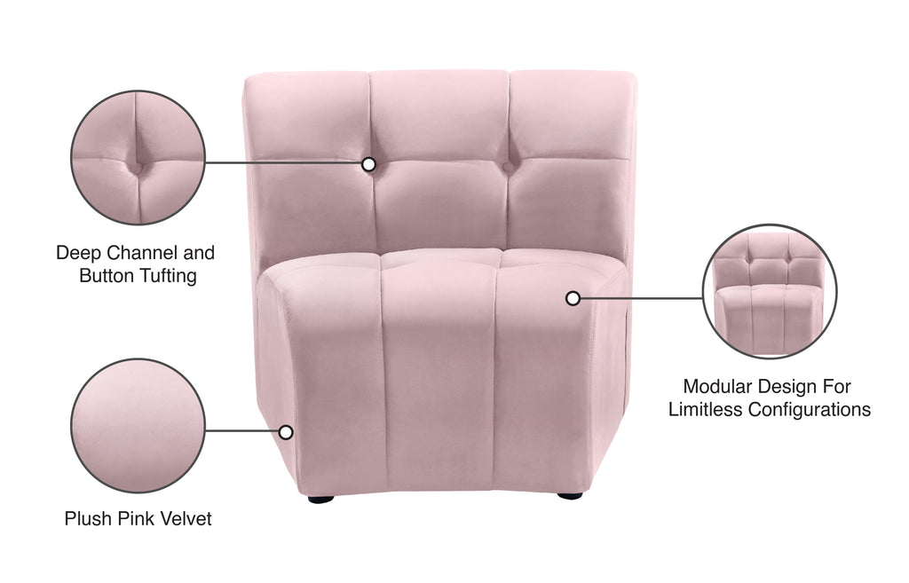 Limitless Velvet Upholstered Modular Chair