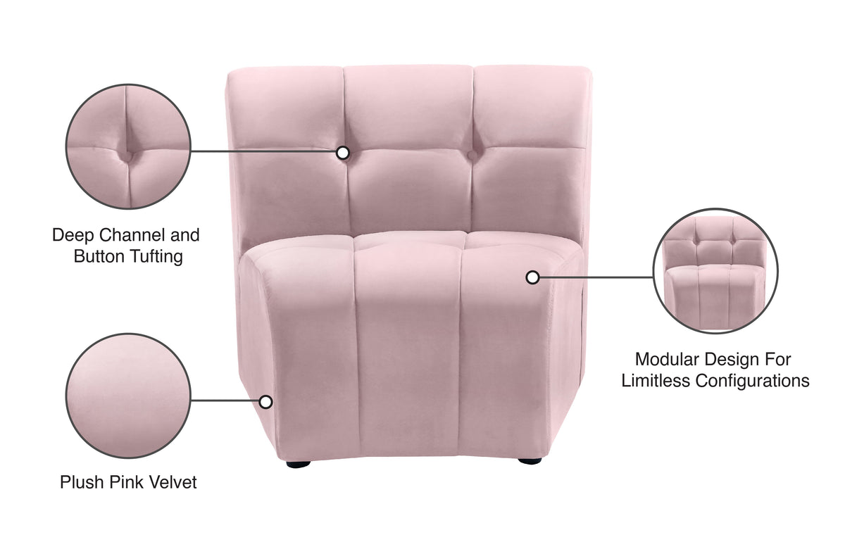 Limitless Velvet Upholstered Modular Chair