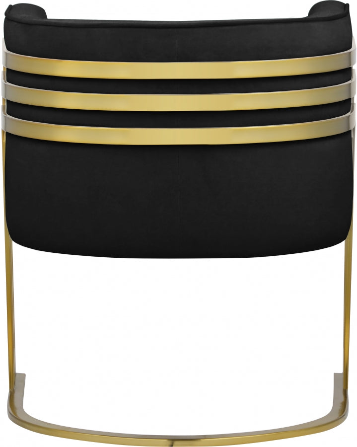 Rays Velvet Upholstered Accent Chair
