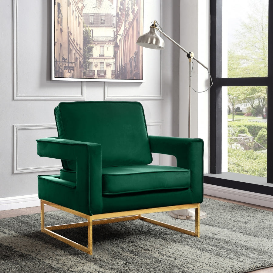 Noah Velvet Upholstered Accent Chair