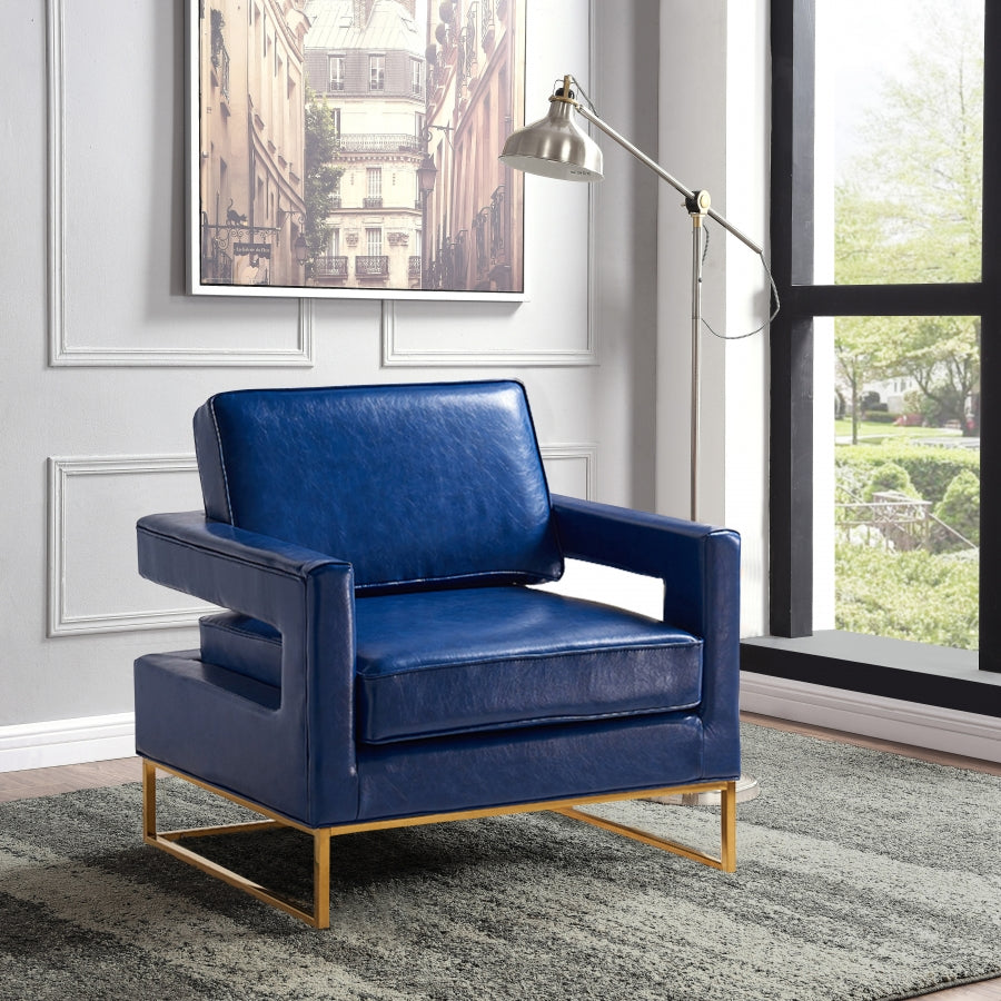 Amelia Vegan Leather Upholstered Accent Chair