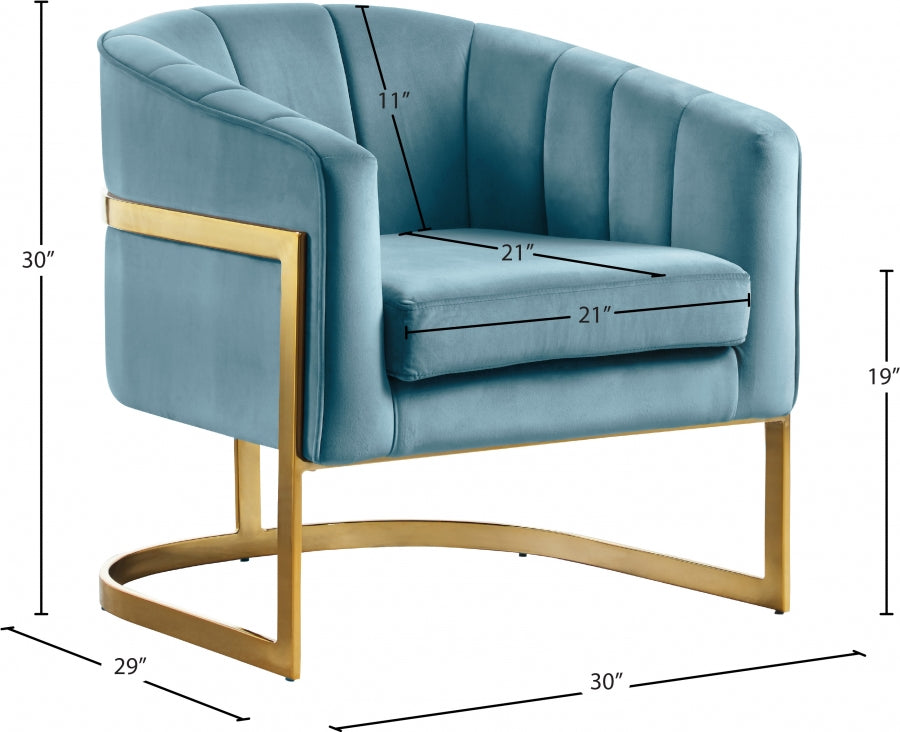 Carter Velvet Upholstered Accent Chair